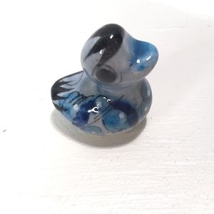 Vintage Art Miniature Hand Painted Mexican Tonala Duck